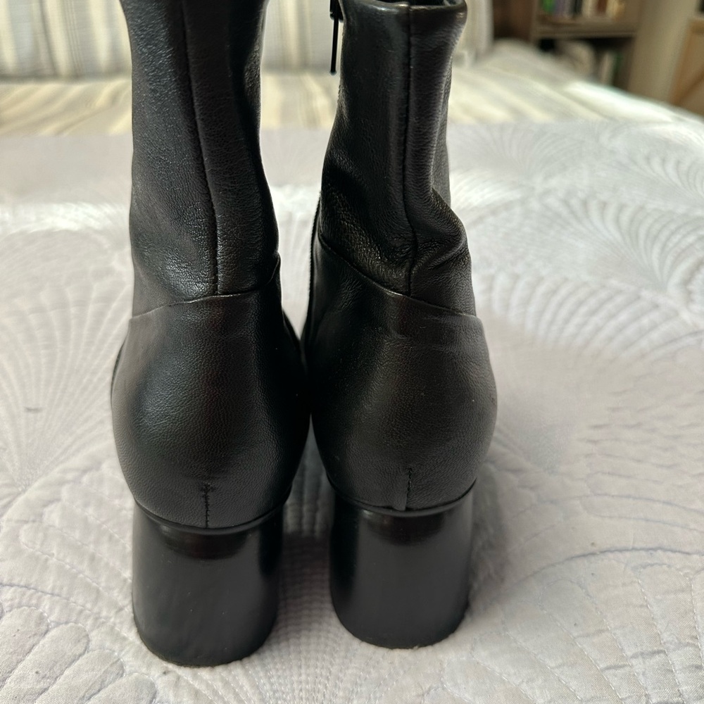 Napoleoni Black Leather Heeled Boots - Picture 8 of 8